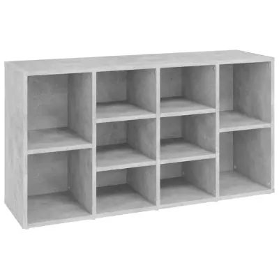 vidaXL Klop za shranjevanje čevljev siva 103x30x54,5 cm iverna plošča