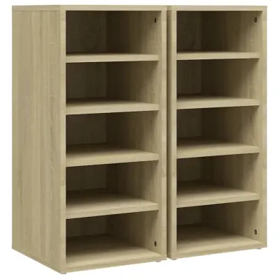 vidaXL Omarica za čevlje 2 kosa sonoma hrast 31,5x35x70 cm iverna pl.