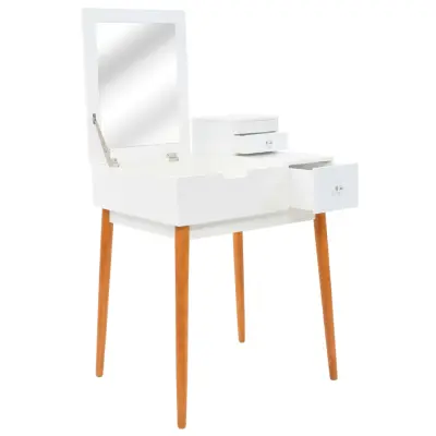 vidaXL Toaletna mizica z ogledalom MDF 60x50x86 cm