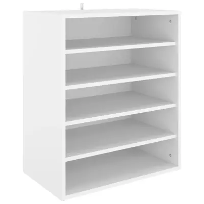 vidaXL Omarica za čevlje bela 60x35x70 cm iverna plošča