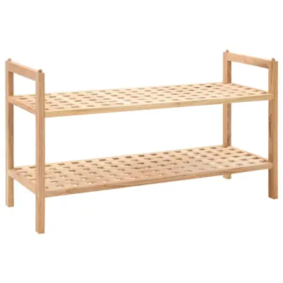 vidaXL Stojalo za čevlje iz trdne orehovine 69x26x40 cm