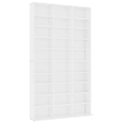 vidaXL Omarica za CD plošče bela 102x16x177,5 cm konstruiran les