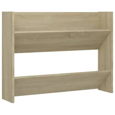 vidaXL Stenska omara za čevlje sonoma hrast 80x18x60 cm inženirski les