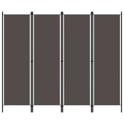 vidaXL Paravan 4-delni antraciten 200x180 cm