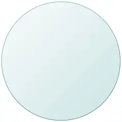 vidaXL Površina za Mizo Kaljeno Steklo Okrogle Oblike 600 mm