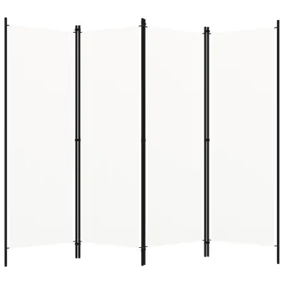 vidaXL Paravan 4-delni bel 200x180 cm