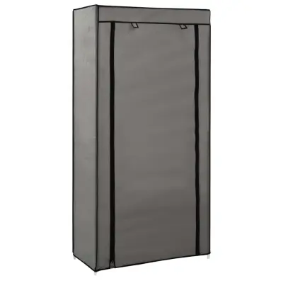 vidaXL Omarica za čevlje s pokrivalom blago 58x28x106 cm siva