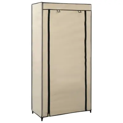 vidaXL Omarica za čevlje s pokrivalom blago 58x28x106 cm krem