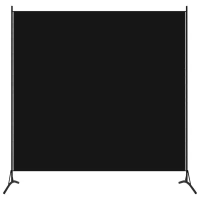 vidaXL Paravan črn 175x180 cm tkanina