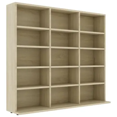 vidaXL Omarica za CD plošče sonoma hrast 100x23x89,5 cm iverna plošča