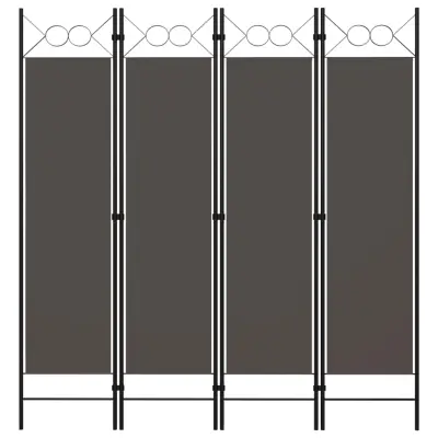 vidaXL Paravan 4-delni antraciten 160x180 cm