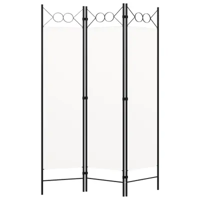 vidaXL Paravan 3-delni bel 120x180 cm