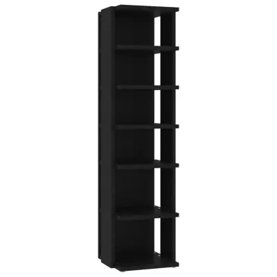 vidaXL Omarica za čevlje črna 27,5x27x102 cm inženirski les