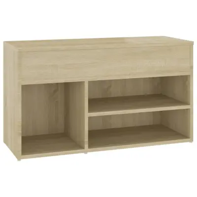 vidaXL Klop za čevlje sonoma hrast 80x30x45 cm iverna plošča