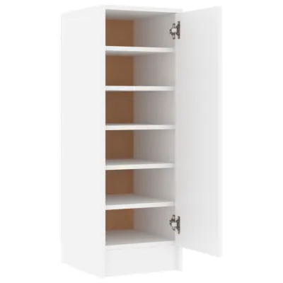 vidaXL Omarica za čevlje bela 32x35x92 cm konstruiran les