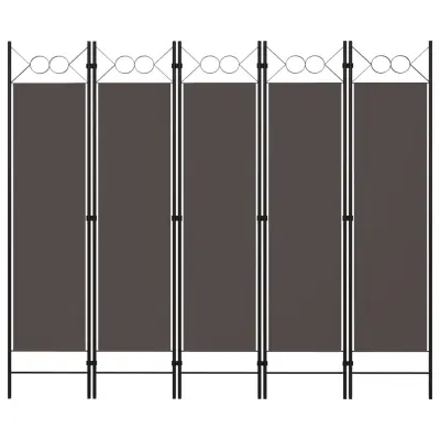 vidaXL Paravan 5-delni antraciten 200x180 cm