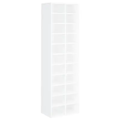 vidaXL Omara za čevlje bela 54x34x183 cm iverna plošča