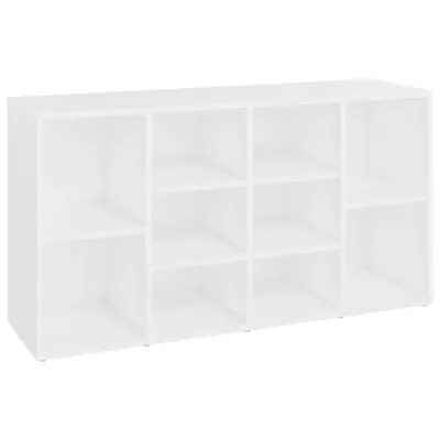 vidaXL Klop za shranjevanje čevljev bela 103x30x54,5 cm iverna plošča