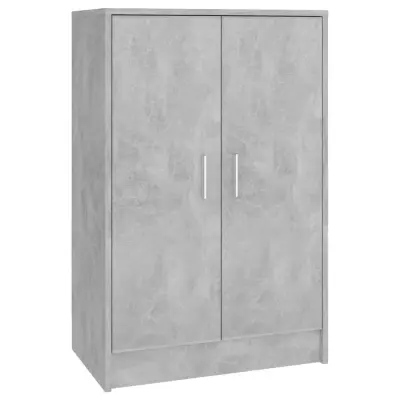 vidaXL Omara za čevlje betonsko siva 60x35x92 cm iverna plošča