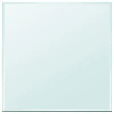 vidaXL Površina za Mizo Kaljeno Steklo Kvadratne Oblike 700x700 mm