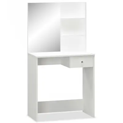 vidaXL Mizica za ličenje inženirski les 75x40x141 cm bela