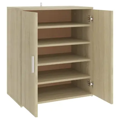 vidaXL Omarica za čevlje sonoma hrast 60x35x70 cm iverna plošča