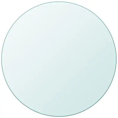 vidaXL Površina za Mizo Kaljeno Steklo Okrogle Oblike 500 mm