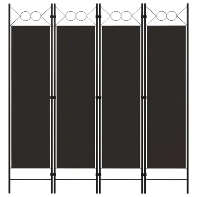 vidaXL Paravan 4-delni rjav 160x180 cm