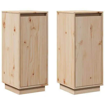vidaXL Komoda 2 kosa 31,5x34x75 cm trdna borovina