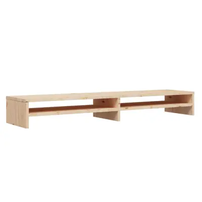 vidaXL Stojalo za zaslon 100x24x13 cm trdna borovina