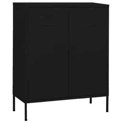 vidaXL Omara za shranjevanje črna 80x35x101,5 cm jeklo