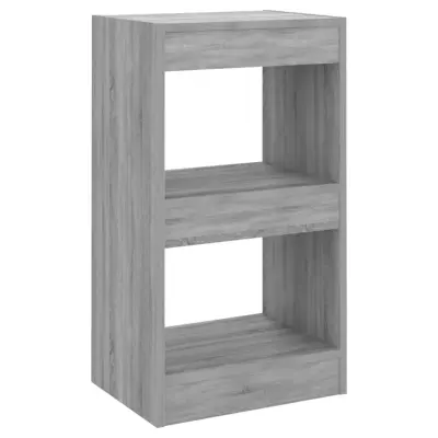 vidaXL Knjižna omara/pregrada siva sonoma 40x30x72 cm