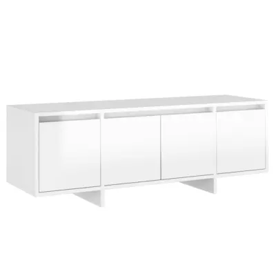 vidaXL TV omarica visok sijaj bela 120x30x40,5 cm iverna plošča