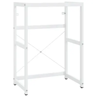 vidaXL Kopalniški regal bel 59x38x83 cm železo