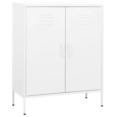 vidaXL Omara za shranjevanje bela 80x35x101,5 cm jeklo
