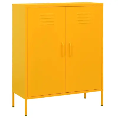 vidaXL Omara za shranjevanje gorčično rumena 80x35x101,5 cm jeklo