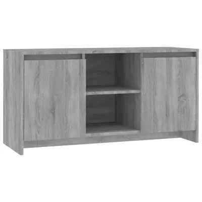 vidaXL TV omarica siva sonoma 102x37,5x52,5 cm iverna plošča