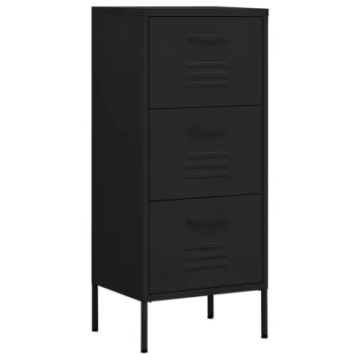 vidaXL Omara za shranjevanje črna 42,5x35x101,5 cm jeklo