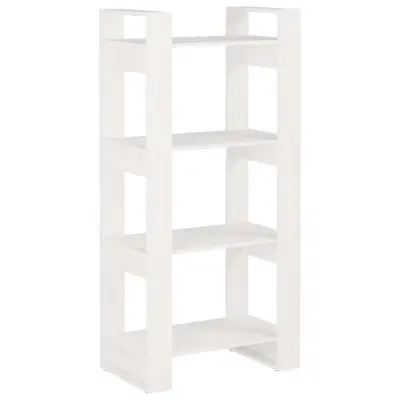 vidaXL Knjižna omara/pregrada bela 60x35x125 cm trden les