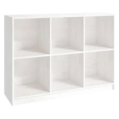 vidaXL Knjižna omara bela 104x33x76 cm trdna borovina