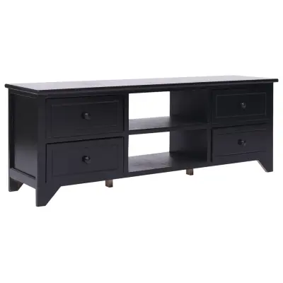vidaXL TV omarica črna 108x30x40 cm trden les pavlovnije