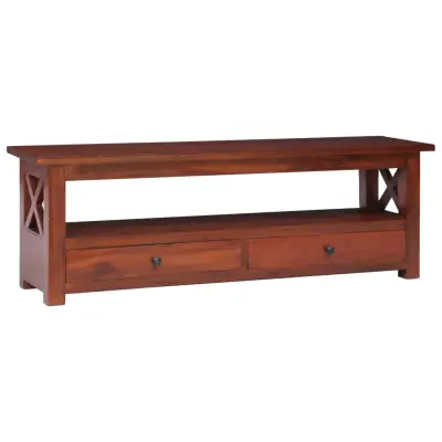 vidaXL TV omarica rjava 115x30x40 cm trden mahagonij