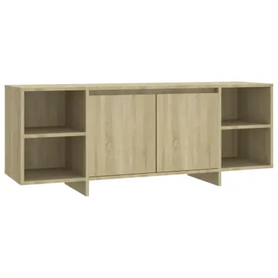 vidaXL TV omarica sonoma hrast 130x35x50 cm iverna plošča