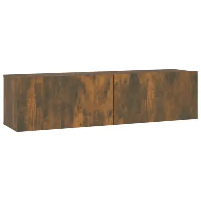 vidaXL Stenska TV omarica dimljeni hrast 120x30x30 cm