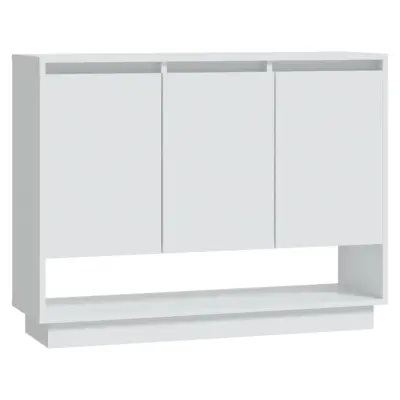 vidaXL Komoda bela 97x31x75 cm inženirski les