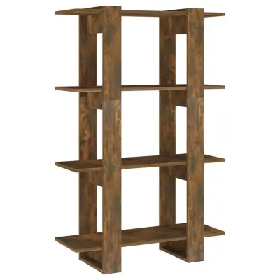 vidaXL Knjižna omara/pregrada dimljeni hrast 80x30x123,5 cm