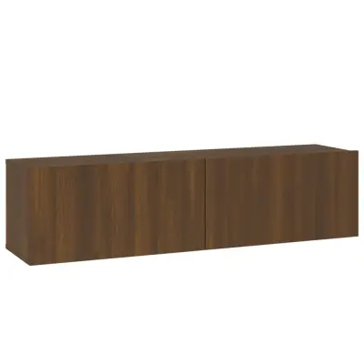 vidaXL Stenska TV omarica rjavi hrast 120x30x30 cm