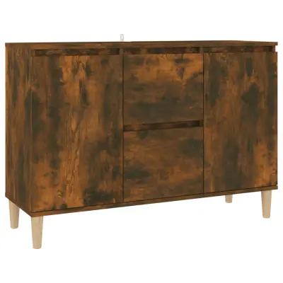 vidaXL Komoda dimljeni hrast 101x35x70 cm inženirski les
