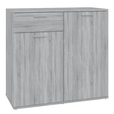 vidaXL Komoda siva sonoma 80x36x75 cm konstruiran les