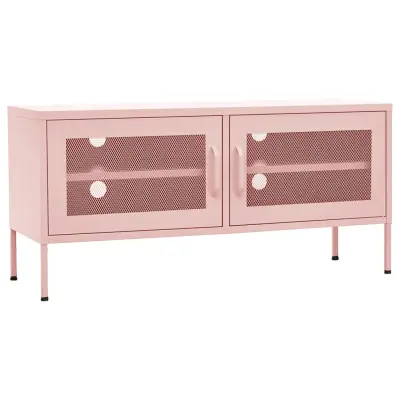 vidaXL TV omarica roza 105x35x50 cm jeklo